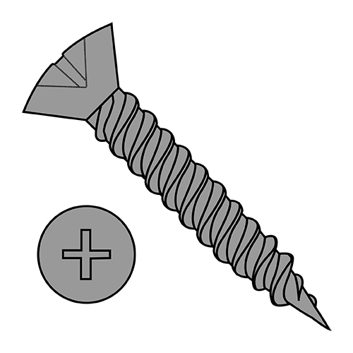 Oval - Phillips - Hinge Screws - Twinfast Fine Thread - Plain Finish
