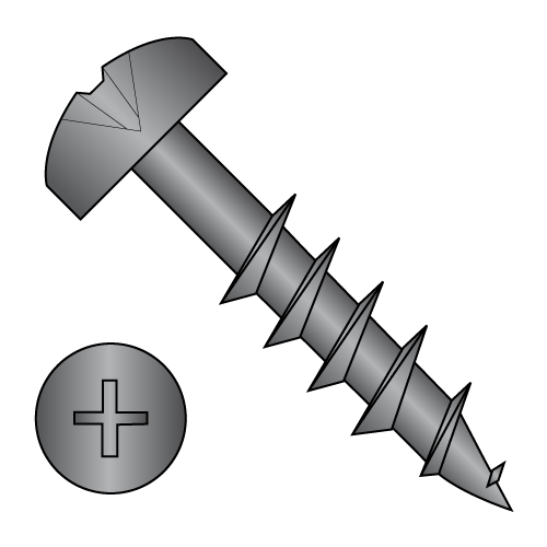Pan - Phillips - Deep Thread Wood Screws - Partial Thread - Black Oxide