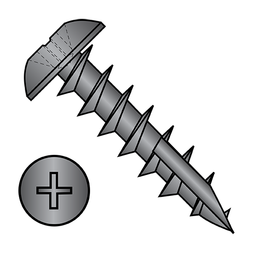Phillips - Truss - Deep Thread Wood Screws - Type 17 Pt. - Black Oxide