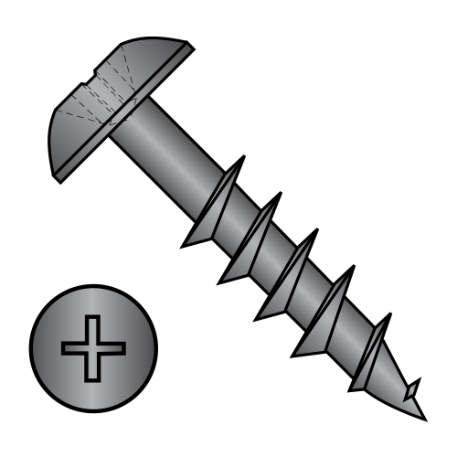 Truss - Phillips - Deep Thread Wood Screws - Partially Threaded - Black Oxide