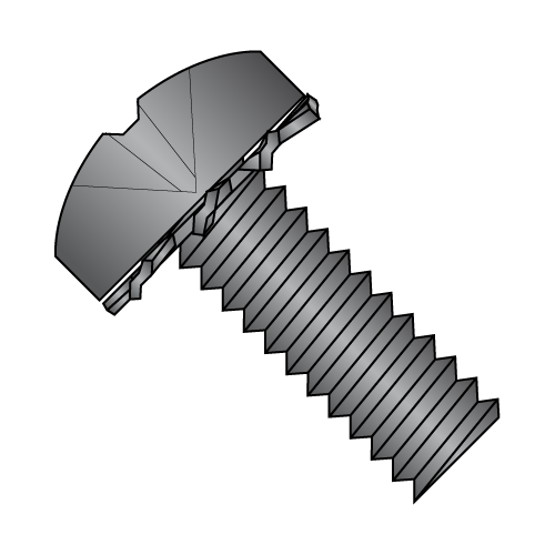 Pan - Phillips - External - SEMS - Machine Screws - Black Oxide