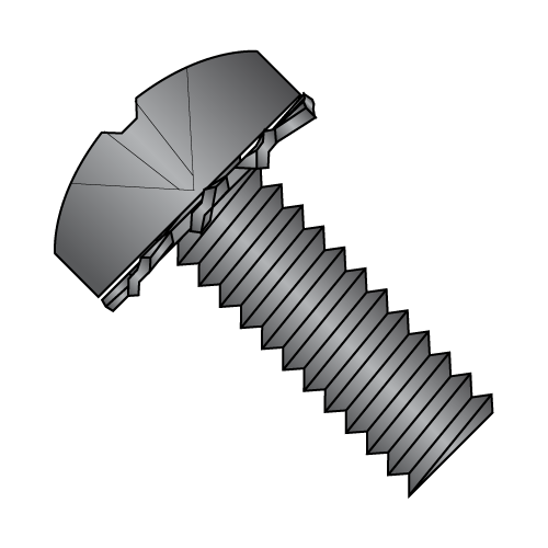 Pan - Phillips - External - SEMS - Machine Screws - Black Zinc