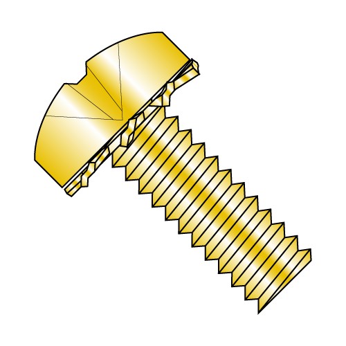 Pan - Phillips - External - SEMS - Machine Screws - Zinc Yellow
