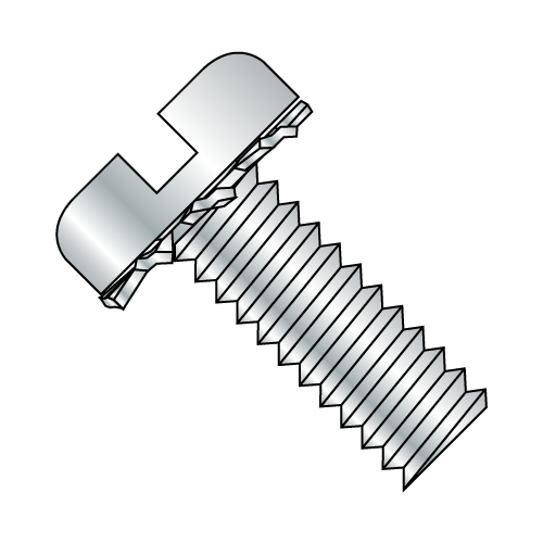 Pan - Slotted - External - SEMS - Machine Screws - Zinc