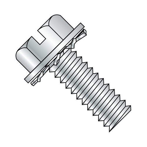 Slotted - Hex Washer - External - SEMS - Machine Screws - Zinc