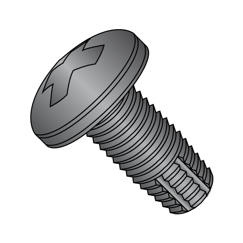 Pan - Phillips - Type F - Thread Cutting Screws - Zinc Black