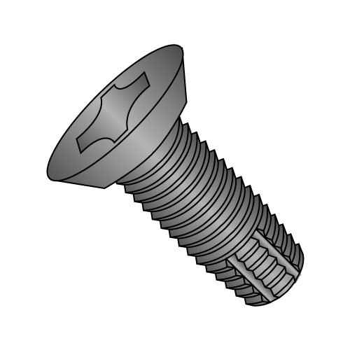 Flat - Undercut - Phillips - Type F - Thread Cutting Screws - Black Oxide