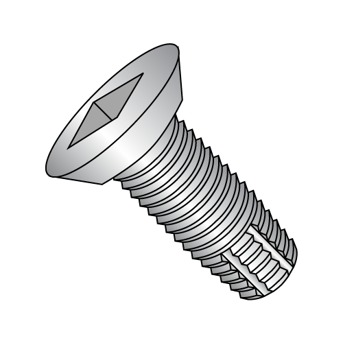 Flat - Undercut - Square Recess - Type F - Thread Cutting Screws - 300 Stainless