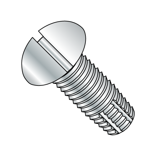 Round - Slotted - Type F - Thread Cutting Screws - Zinc