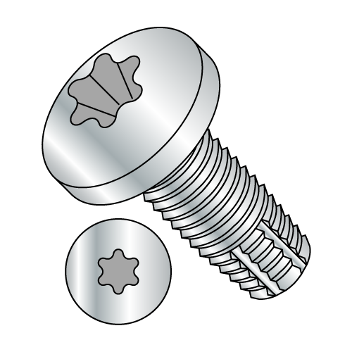 1/4-20X4 Pan - Six-Lobe - Type F - Thread Cutting Screws