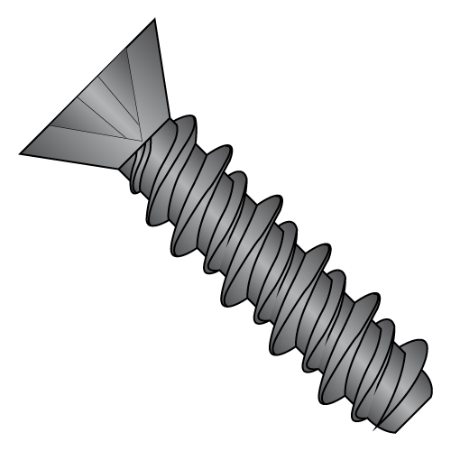 Flat Phillips - High-Low - Self Tapping Screws - Black Zinc