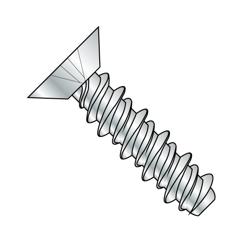 Flat - Phillips - Undercut - High-Low - Self Tapping Screws - Zinc