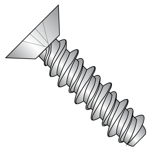 Flat - Undercut - Phillips - High-Low - Self Tapping Screws - 18-8 Stainless