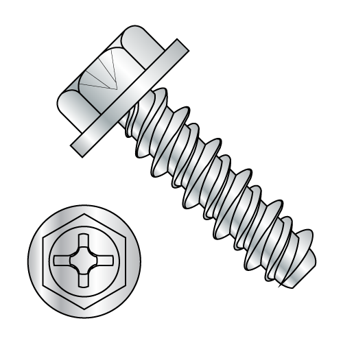 Hex Washer - Phillips - High-Low - Self Tapping Screws