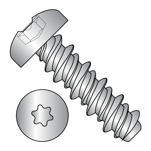 Pan - Six-Lobe - High-Low - Self Tapping Screws - 18-8 Stainless