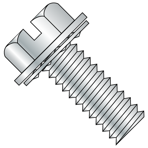 Slotted - Hex Washer - Internal - SEMS - Machine Screws - Zinc