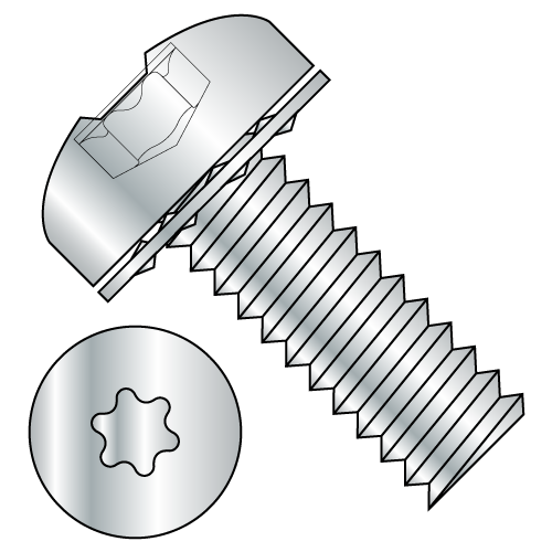 Pan - Six-Lobe - Internal - SEMS - Machine Screws - Zinc