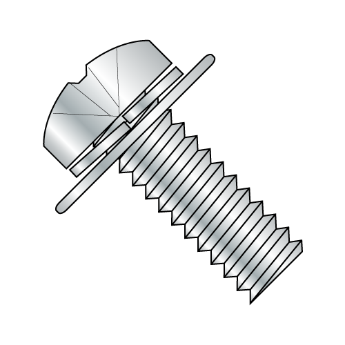 M3X6W6 JIS B1188 - Phillips - Pan - Split / Flat Washer - SEMS Machine ...