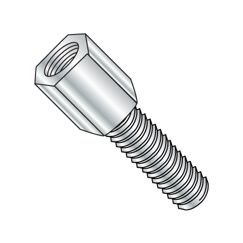 3/16" Hex Jackscrews - Male - Zinc