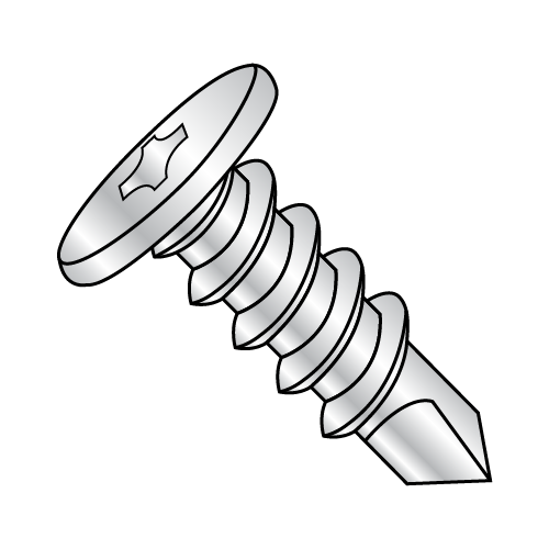 Phillips - Pancake - Self Drilling Screws - Zinc