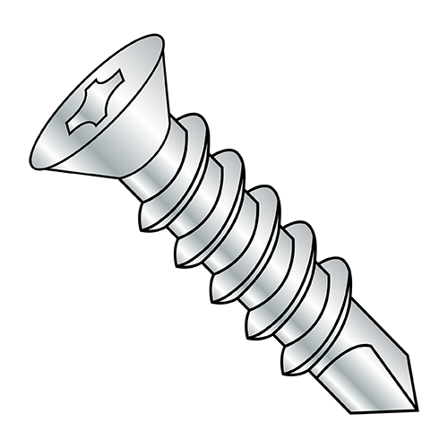 Flat Phillips - #6 Head - Self Drilling Screws - Zinc