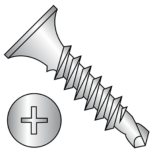 Bugle - Phillips - Drill Point - Drywall Screws - Silver Ruspert