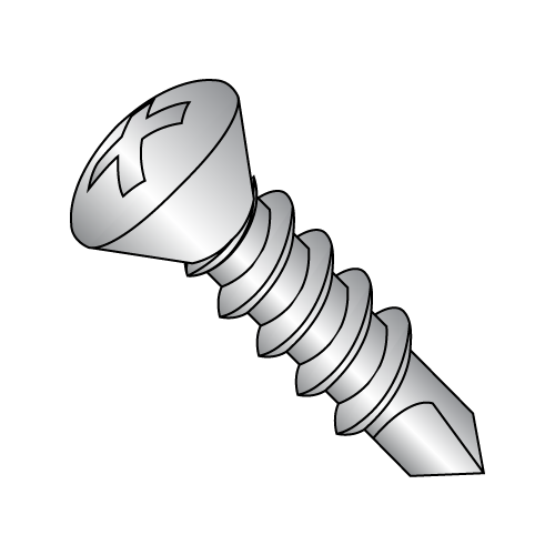 Oval - Phillips - Self Drilling Screws - 18-8 Stainless
