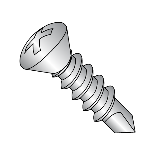 Oval - Phillips - Self Drilling Screws - 410 Stainless