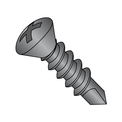 Oval - Phillips - Screw Drilling Screws - Black Oxide