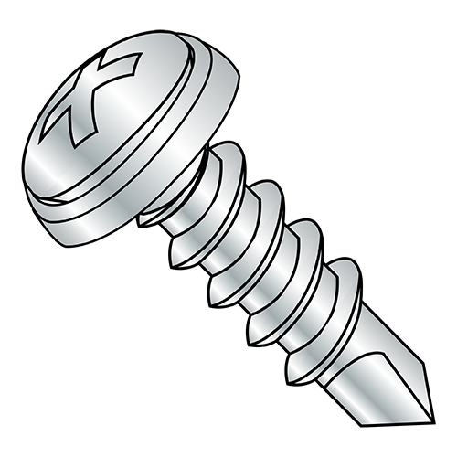 Phillips - #6 Oval - Finishing Washer - SEMS / Self Drilling Screws - Zinc