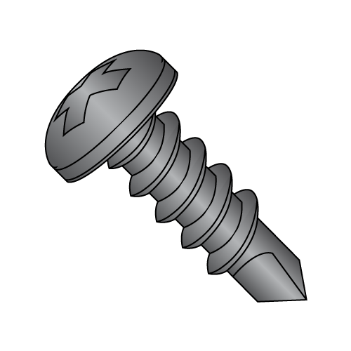 Pan Phillips - Self Drilling Screws - Black Zinc