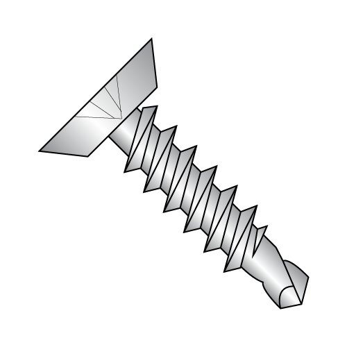 Flat - Undercut - Phillips - Self Drilling Screws - 410 Stainless