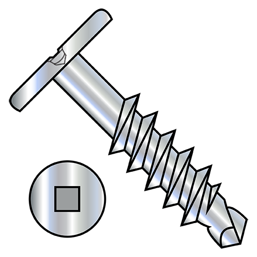 Square - Pancake - Self Drilling Screws - Partial Thread - Silver Ruspert