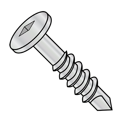 Large Pancake - Square - Self Drilling Screws - 1,000 Hour Salt Spray Rated - Partial Thread