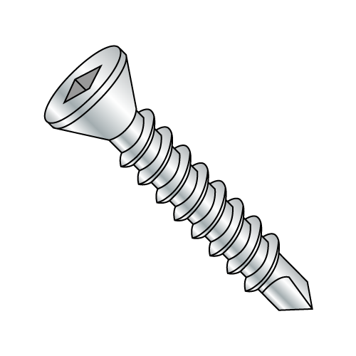 Square - Trim Head - Self Drilling Screws - Zinc