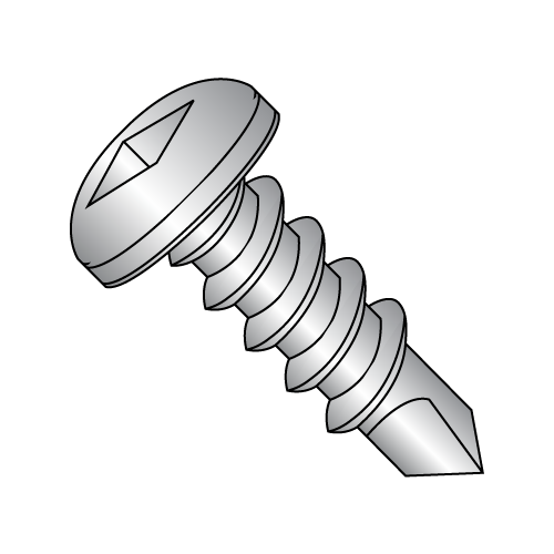 Pan - Square Recess - Self Drilling Screws - 410 Stainless