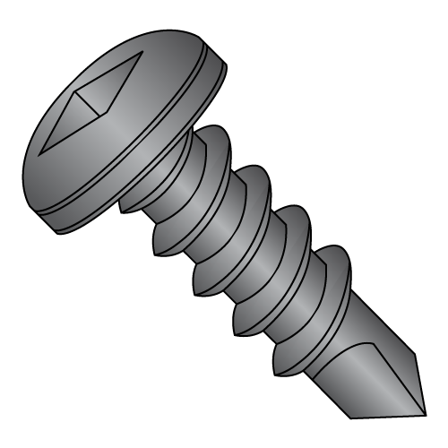 Square - Pan - Self Drilling Screws - Black Oxide