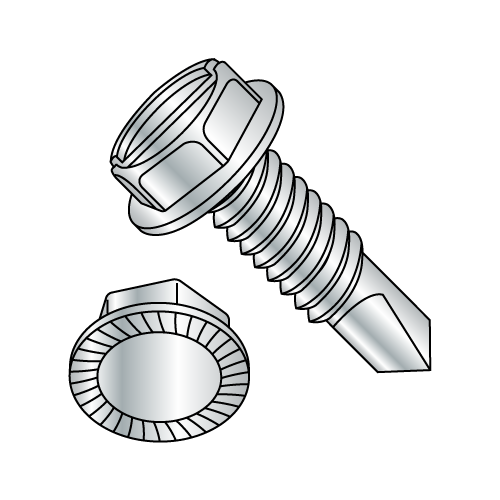 Serrated - Hex Washer - Slotted - Zinc