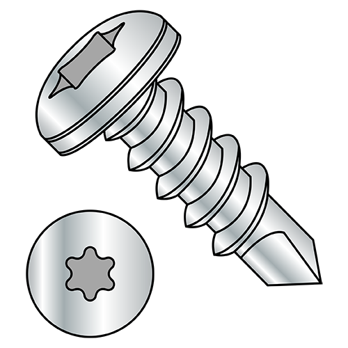 Six Lobe - Pan - Self Drilling Screws - 410 Stainless Steel