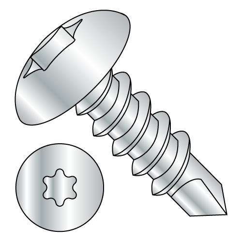 Truss - Six-Lobe - Self Drilling Screws - Zinc