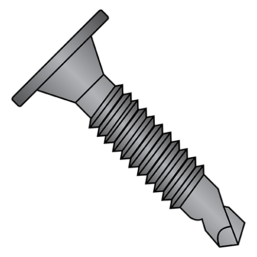 Wafer - Phillips - Self Drilling Screws - Machine Screw Thread - Black Oxide