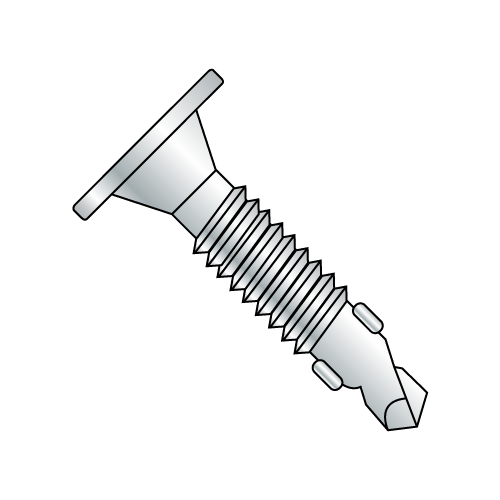 Wafer - Phillips - Self Drilling Screws with Wings - Zinc