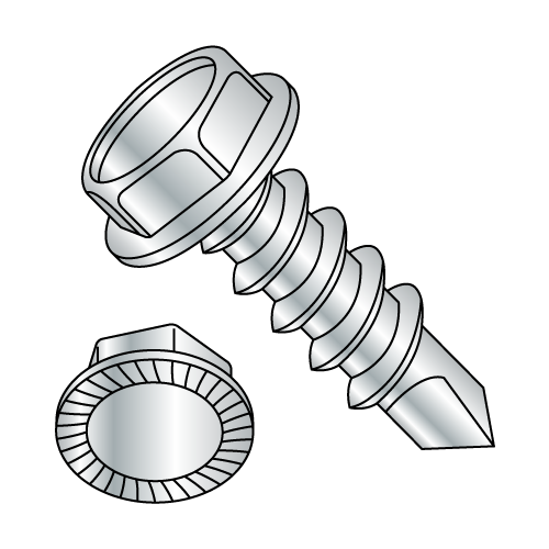 1/4-14X2 1/2 Unslotted Hexwasher Serrated Self Drilling Screw Full Thread Zinc and Bake 1/4-14X2 1/2 Unslotted Hexwasher Serrated Self Drilling Screw Full Thread Zinc and Bake