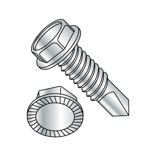 Serrated Hex Washer - Unslotted - Zinc