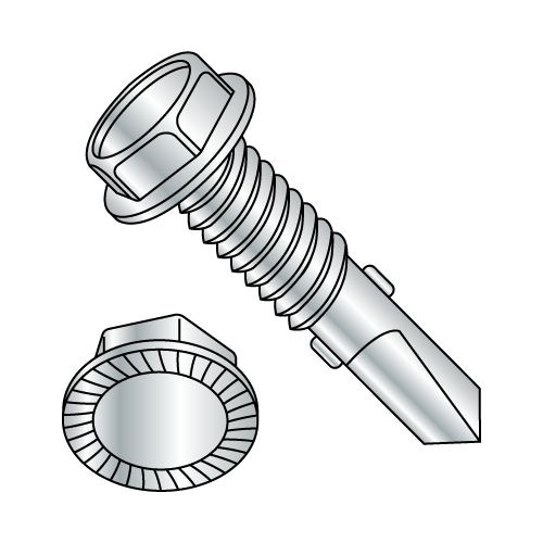 Serrated Hex Washer - Unslotted - Zinc
