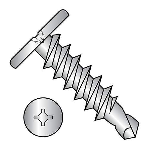 Combo (Square Phillips) - Pancake - Self Drilling Screws - 410 Stainless