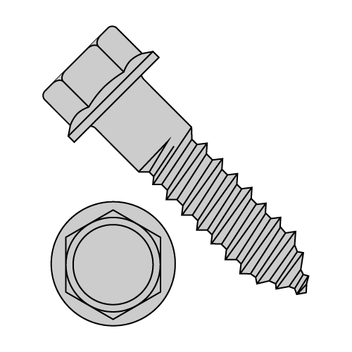 Hex Flange Lag Screw - Indented - Galvanized