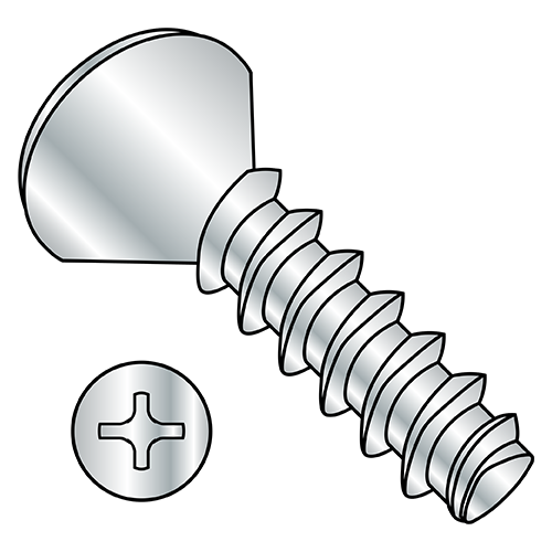 Phillips - Oval - Alternative to Plastite* 48-2 - Thread Rolling Screws - Zinc