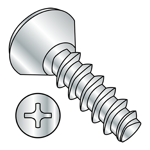 Phillips - Oval Undercut - Alternative to Plastite* 48-2 - Thread Rolling Screws - Zinc