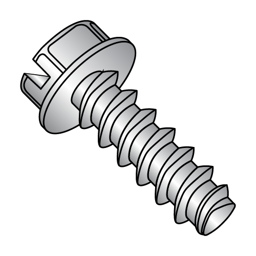 Hex Washer - Slotted - Generic Alternatives to Plastite® - 48-2 Thread Rolling Screws* - 18-8 Stainless